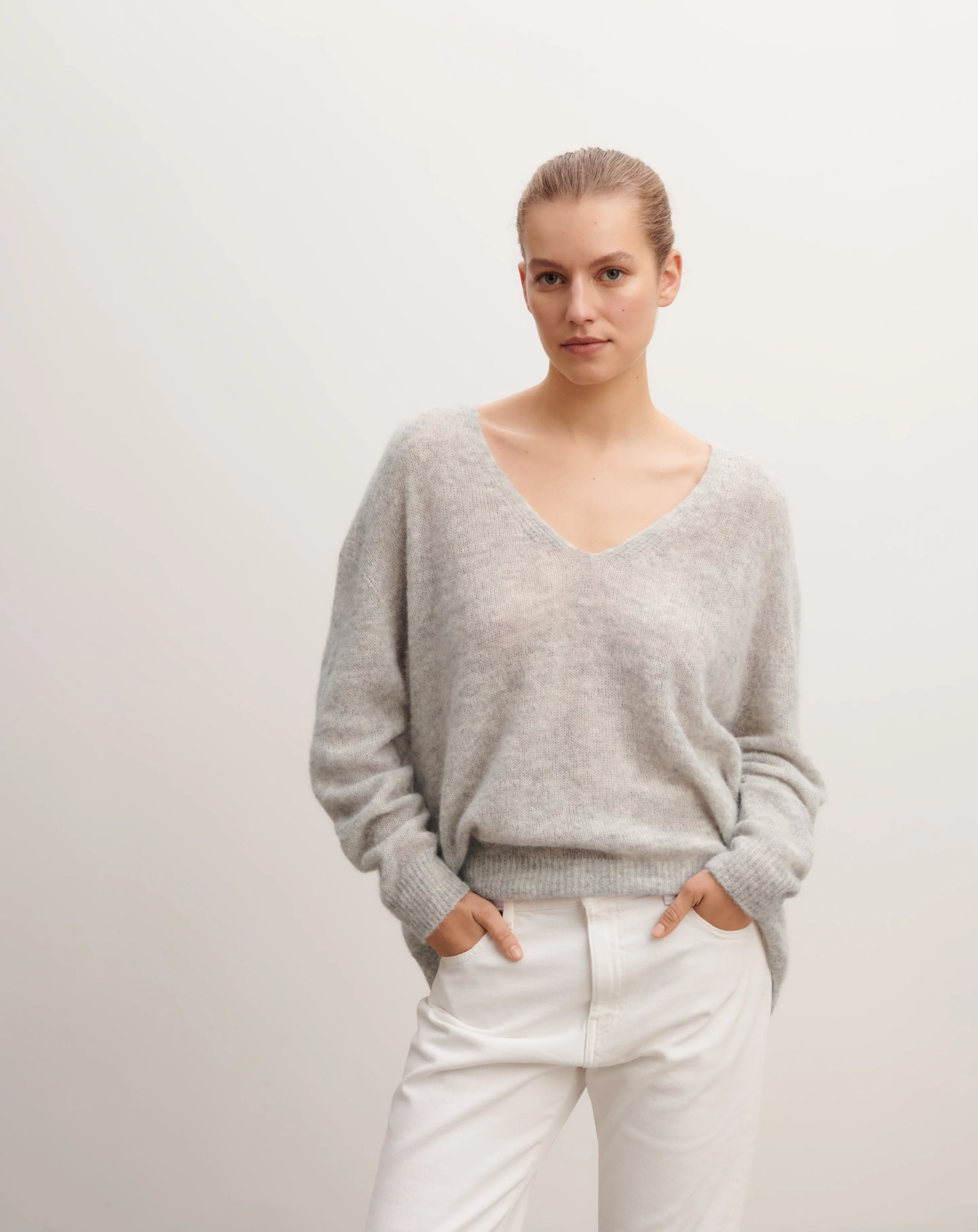 Col V maille plume