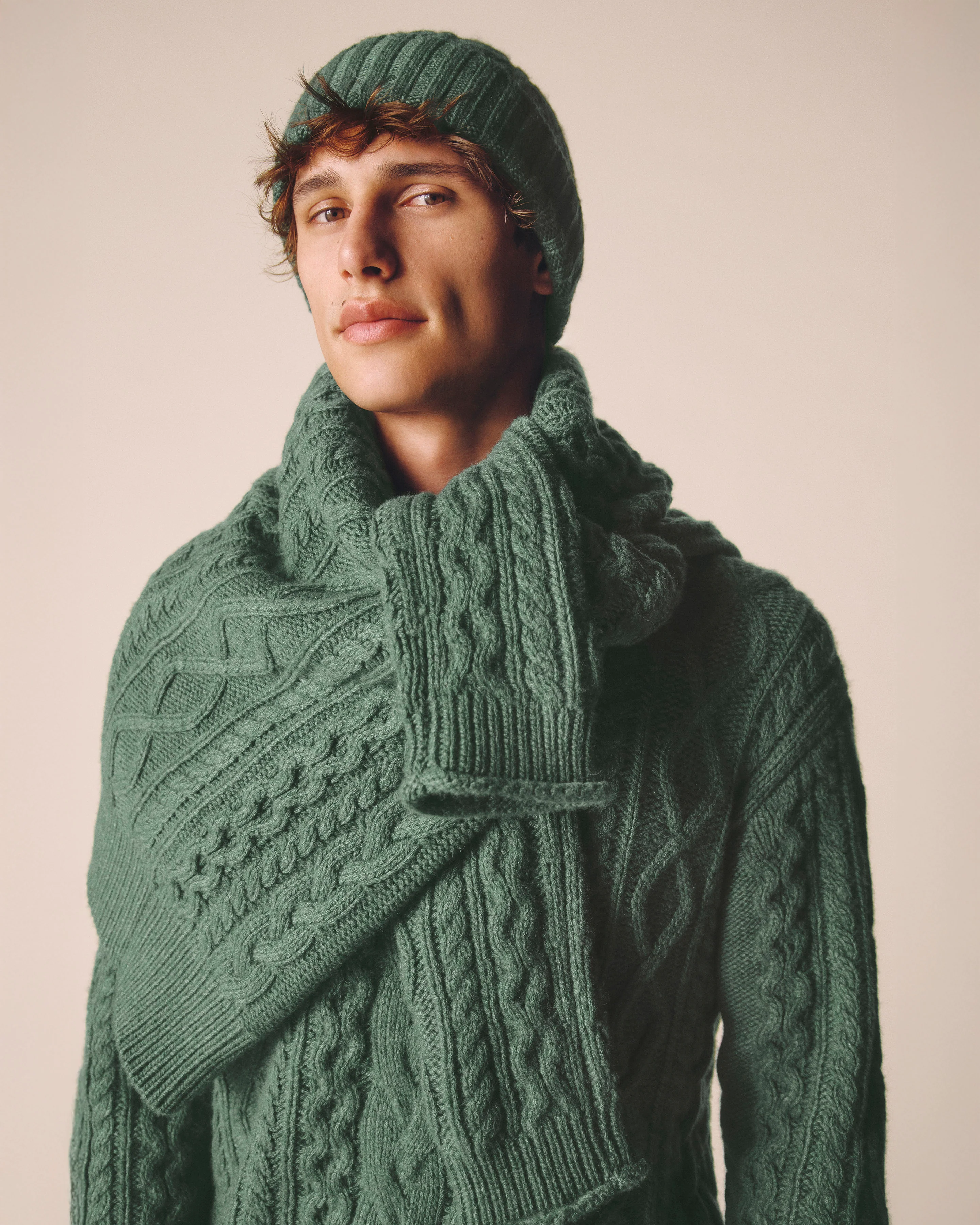 Pull col rond à torsades - les 40 ans