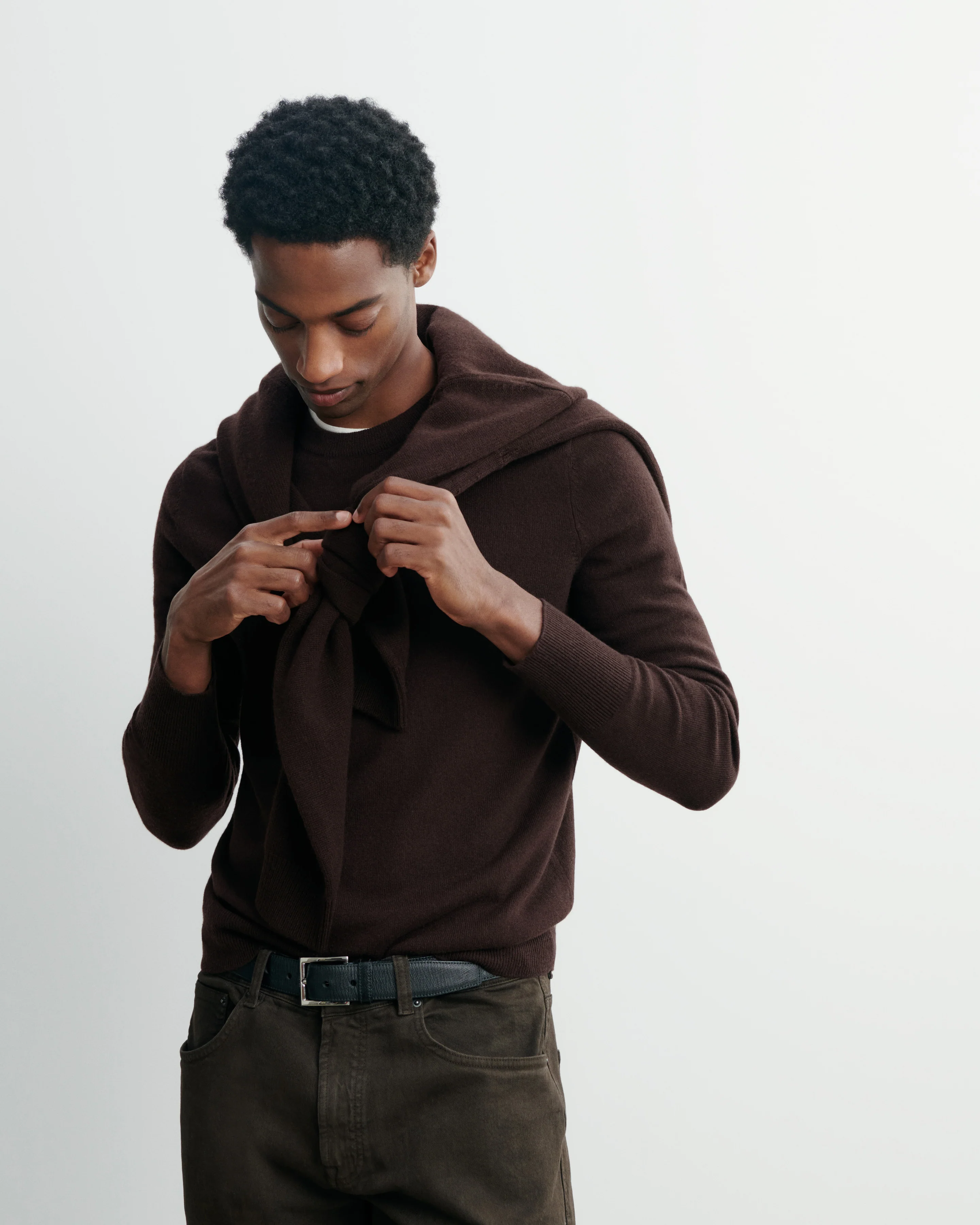 Pull col rond classique
