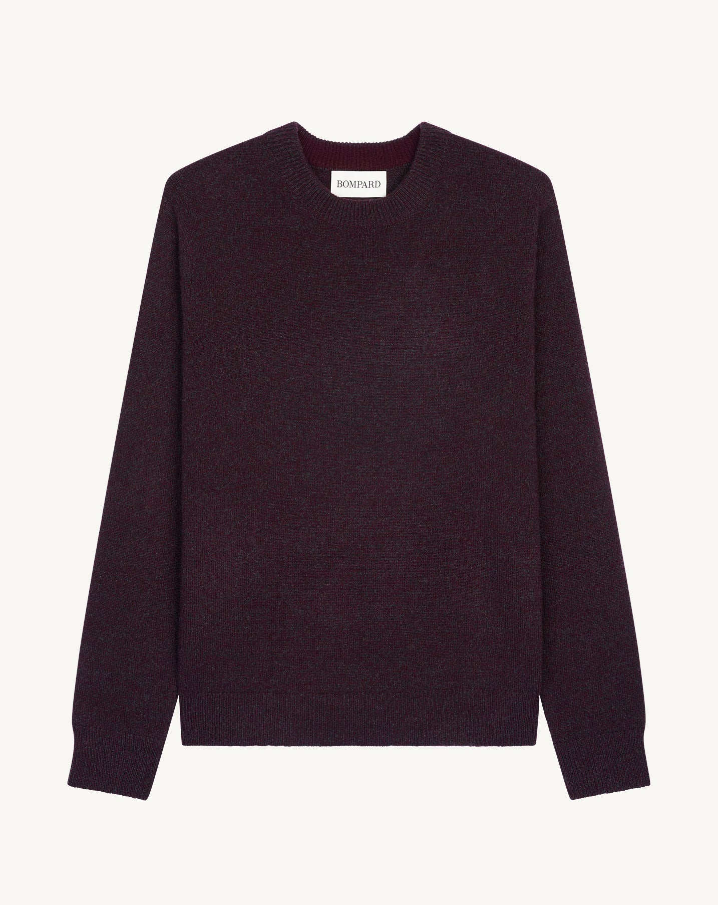 Pull col rond mouliné