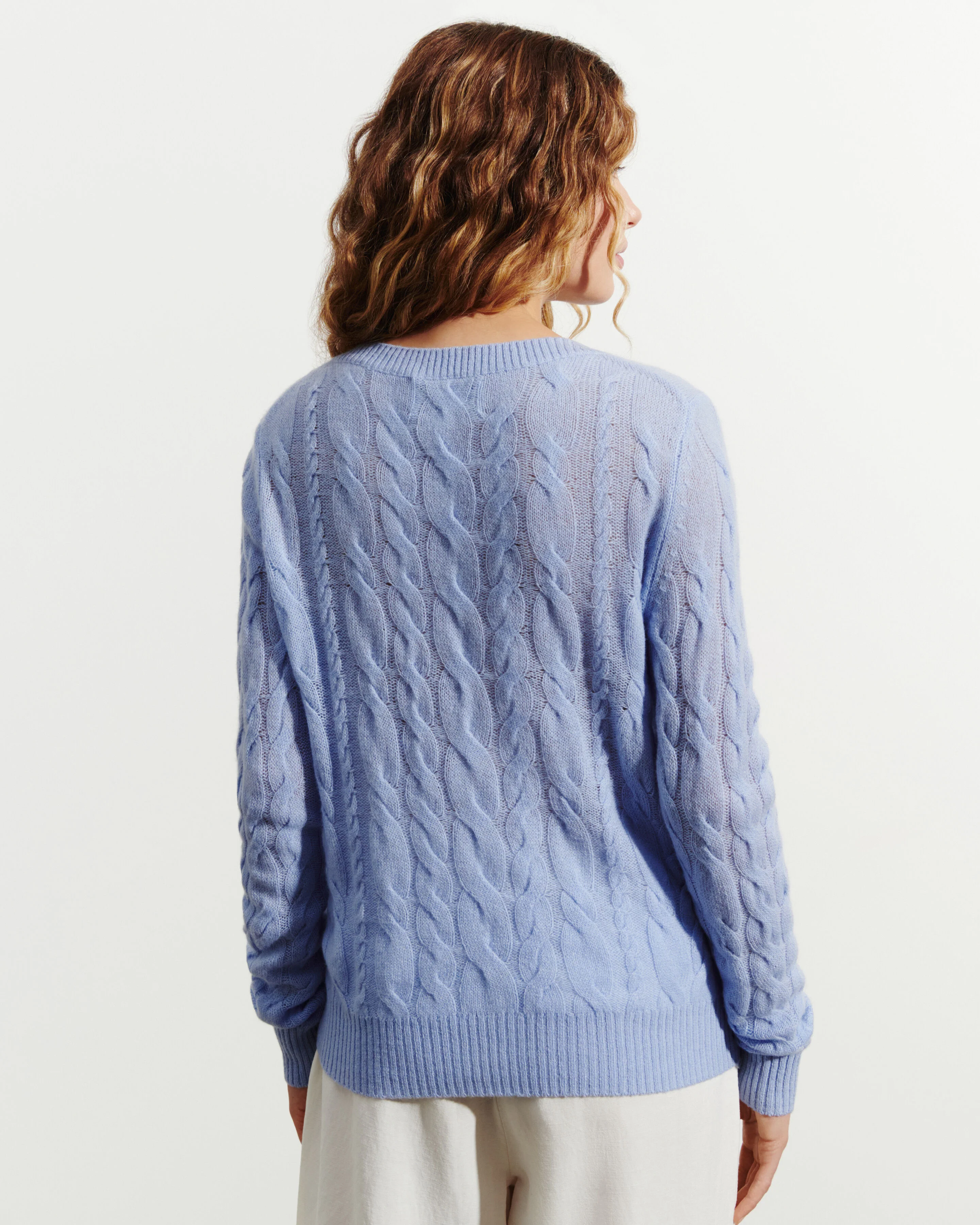 Pull col V à torsades - Image 3