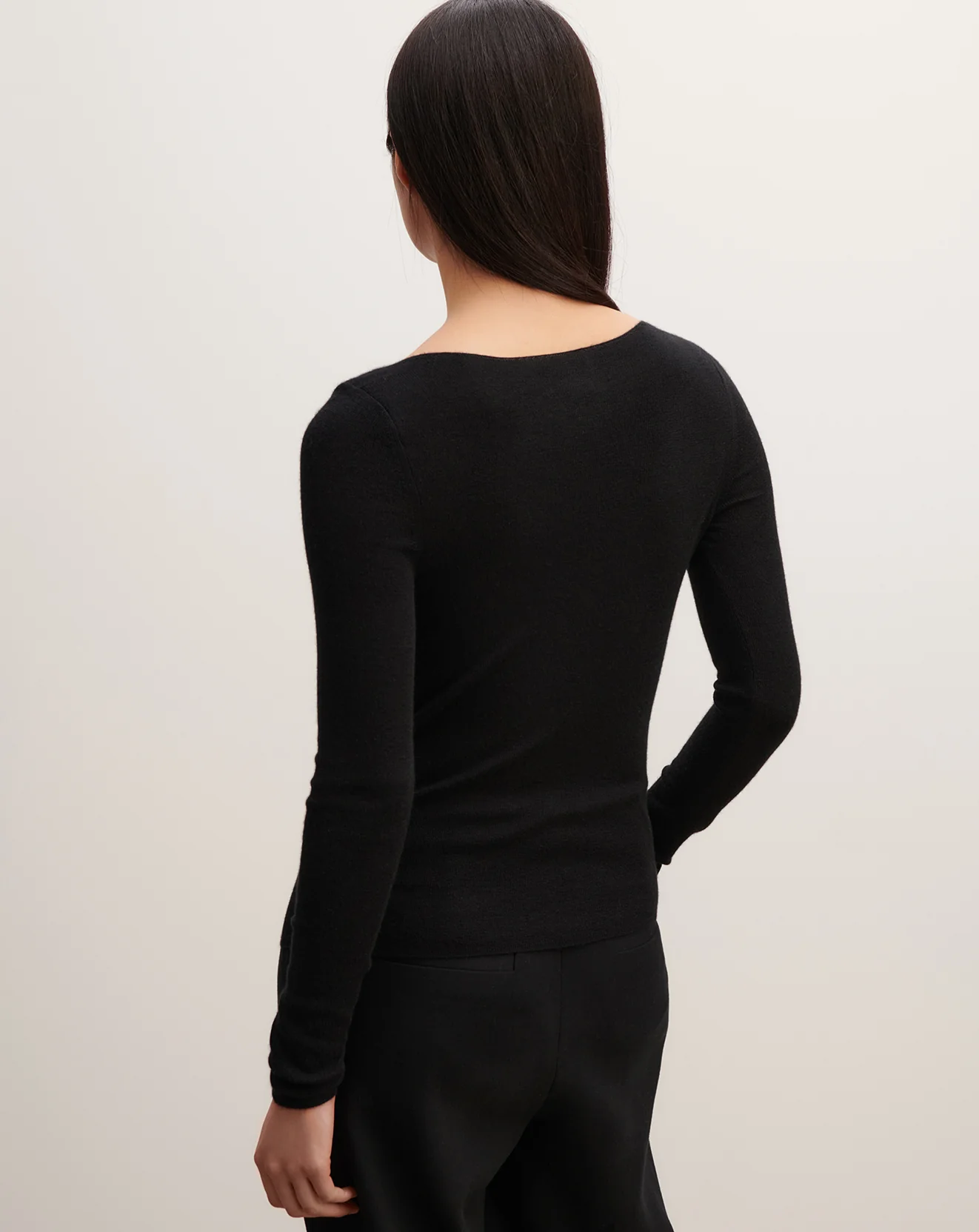 Pull col V maille unie - Image 3