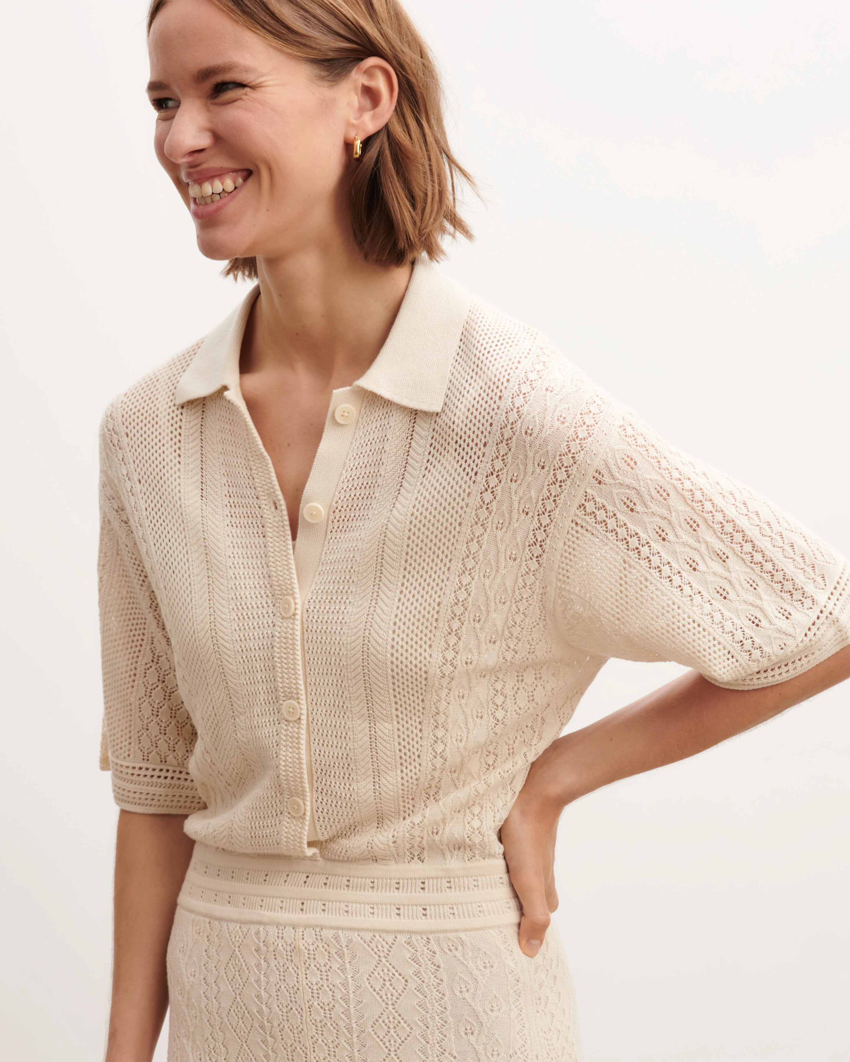 Robe polo pointelle - Image 2