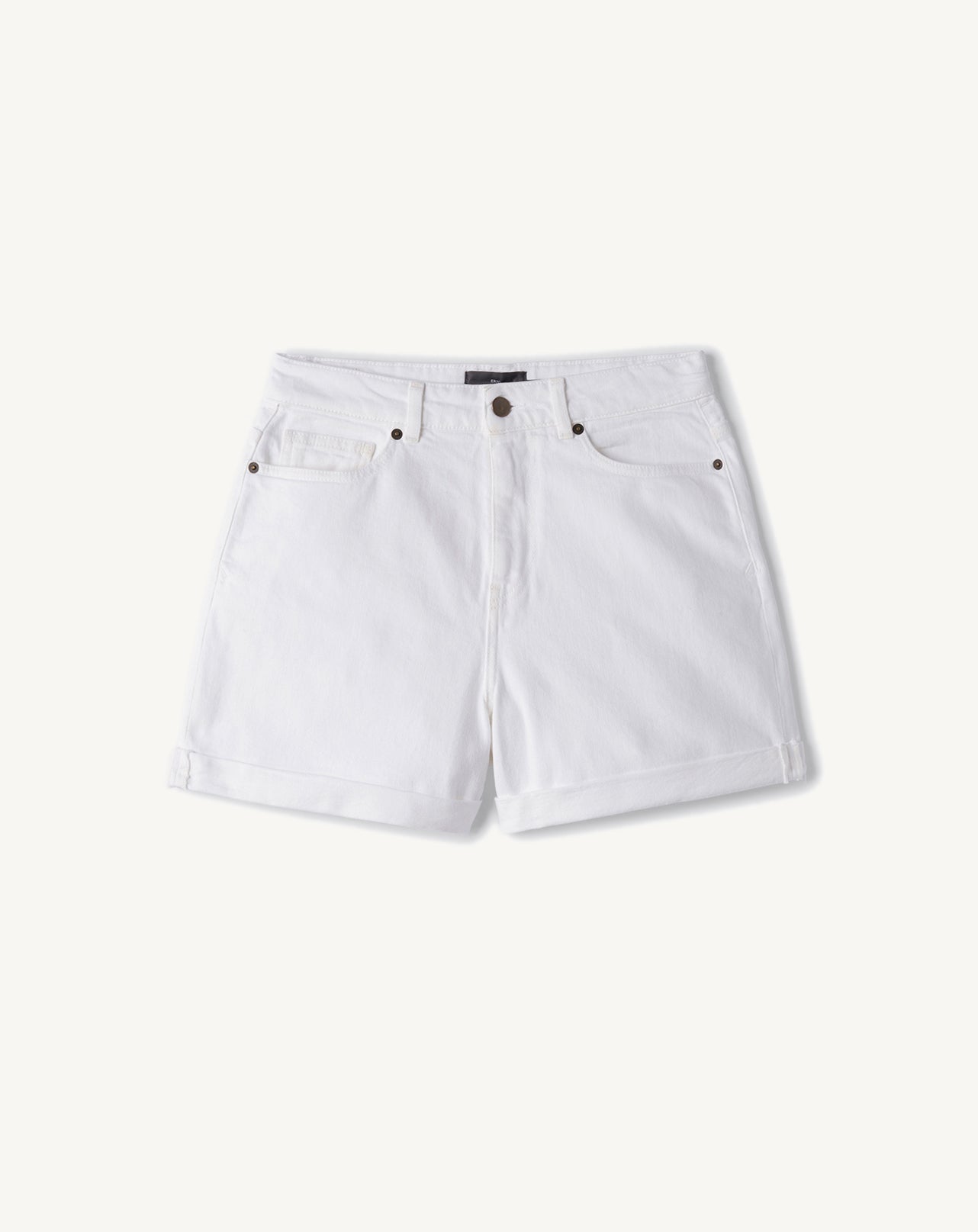 Short denim blanc